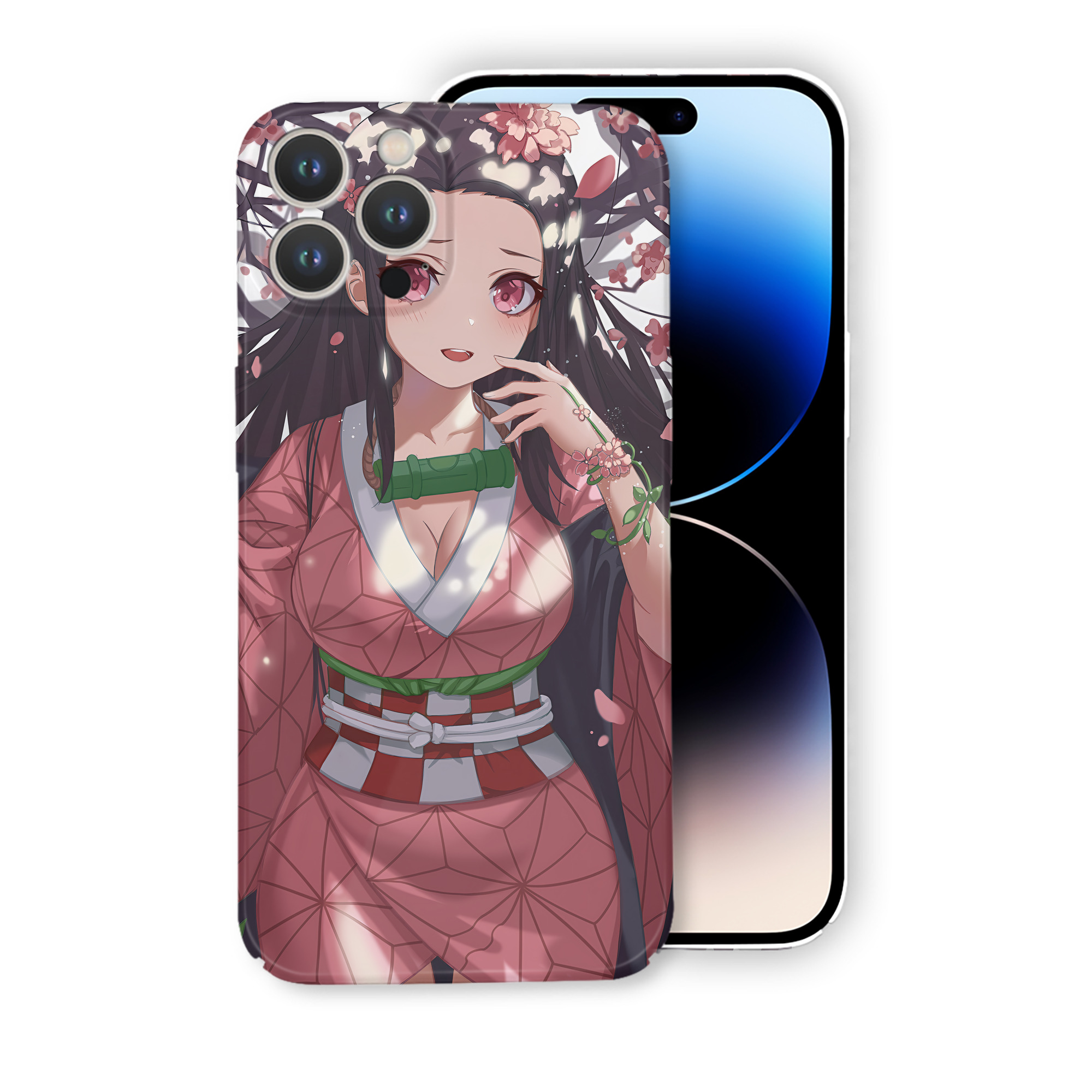 （画像用） 鬼滅の刃（きめつのやいば）竈門 禰󠄀豆子／かまど ねずこ Kamado Nezuko 【iPhone 14シリーズ対応】ハードケース
